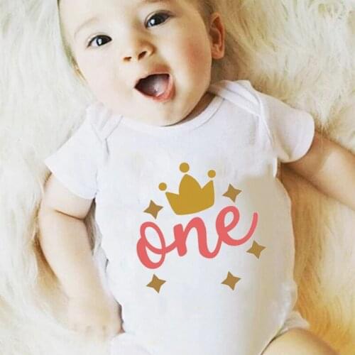 Crown Pattern Summer Baby Girls Boys Jumpsuits 0-24M Cotton Newborn Baby Romper Infant Jumpsuits Sunsuit Summer Clothes Outfits