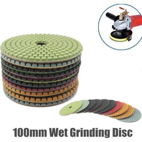100mm 4" Diamond Wet Grinding Disc Flexible Polishing Pad for Marble Stone Ceramic Tiles