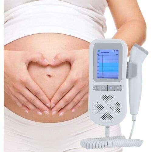Upgraded 3.0MHz Fetal Doppler Home Pregnancy Baby Heart Rate Monitor Portable Household for Unborn Baby No Radiation LCD Display