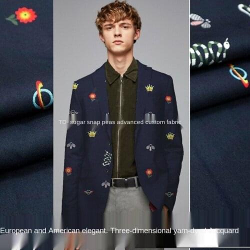 Elegant three-dimensional yarn-dyed jacquard dark pattern fabric, sewing fabric factory shop is not out of stock