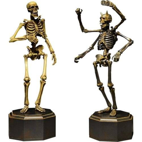Hot KT-005 KT-006 Skeleton Gaikotsu 15cm Ivory Iron Reddish Brown Takeyashiki Jizai Okimono 15cm Action Figure Toys Gift