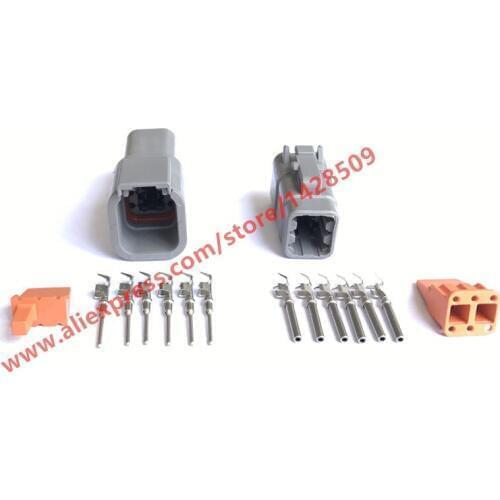 10 Sets DTM06-6S/ATM06-6S DTM04-6P /ATM04-6P 6 Pin Waterproof Automotive Connectors DTM Wire Connector With Pins