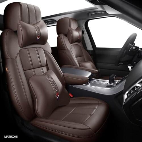 MATIKOHI Custom Leather car seat cover For VW UP! Golf Polo Caravelle Multivan Sharan Passat Variant T-ROC T-Cross car seats