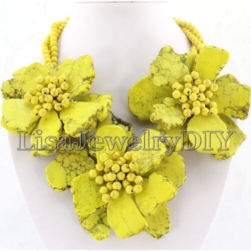 Beautiful Flower African Necklace Statement African Beads Necklace Bridal Party Necklace Bridesmaid Gift HD1871