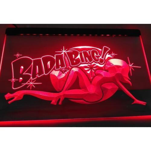 LB585- Bada Bing Sexy Nude Girl Exotic Light Sign Neon home decor crafts