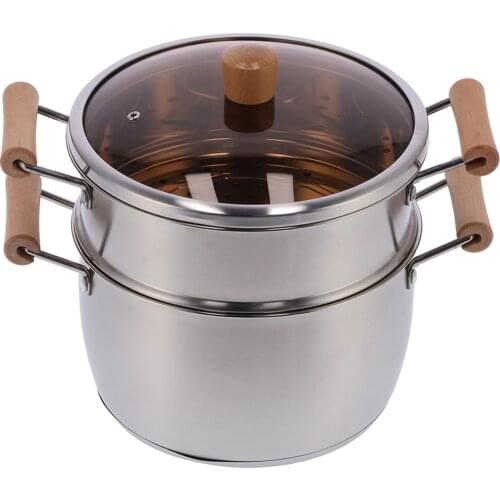 Food Steamer Dishwasher Safe Cooking Pot for Home And Outdoor for Induction Cooker And Gas Stove