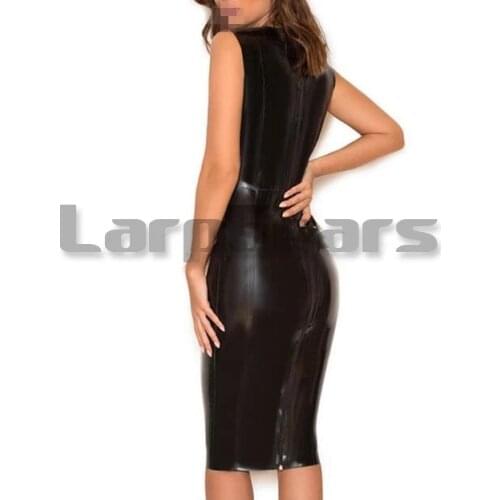 Sexy Woman Deep V-neck Latex Dress 100% natural latex handmade