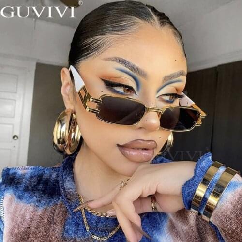Women Fashion Small Frame Rectangular Sunglasses Classic Retro Punk Style Glasses Men Brand Designer Sunscreen Eyewear UV400