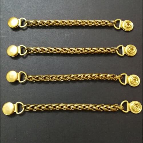 4pcs/set handmade Brass Motorcycles Vest Extenders for Moto biker vest buttons buckles of copper jacket chainmail hookers gift