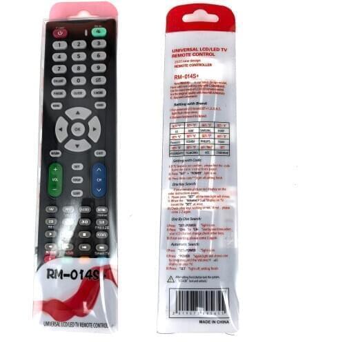 Universal TV remote control Compatible use Universal TV remote control of any brand Need to set according to the manual RM-014S