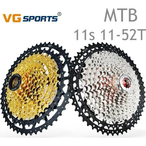1PC VG SPORTS 11 Speed Cassette MTB Bike Cassette Aluminum Alloy Bracket Sprocket 50T/52T Wide Gear Ratio Climbing RED BLACK