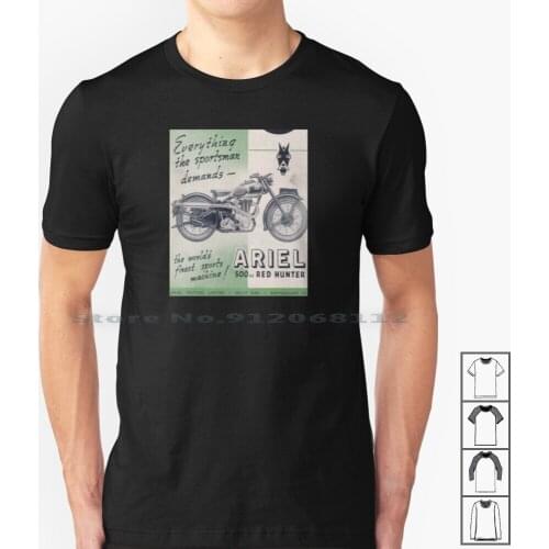 Vintage Motorcycle Poster T Shirt 100% Cotton Vintage Motorcycle Motorbike Racer Lotaincome Cafe Retro Classic Fast Bsa Dutch