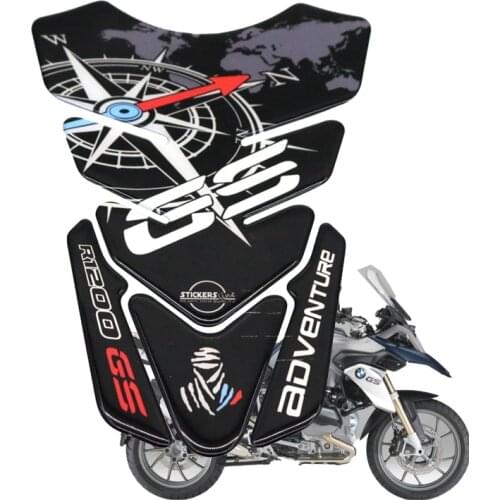High quality For BMW R 1200 GS R1200GS Adventure R1200 GS Motorcycle Tank Pad Protector Sticker Fish Bone Sticker