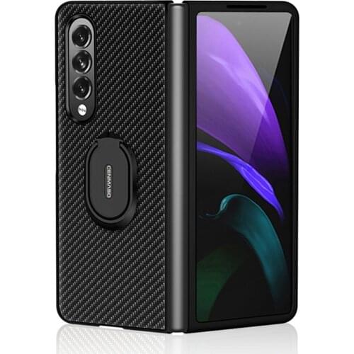 Half Wrapped Case Stand Mobile Phone Protective Case Cover with Holder For Samsung Galaxy Z Fold 3