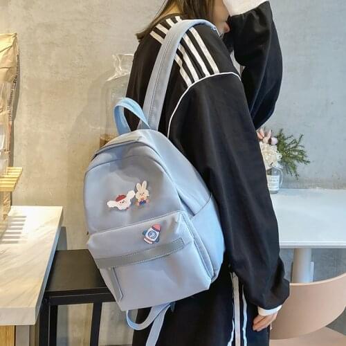 Female Small Backpacks for Women Solid Color Simple Commuter Travel Backpack Lightweight Waterproof Student School Bags Ladies
