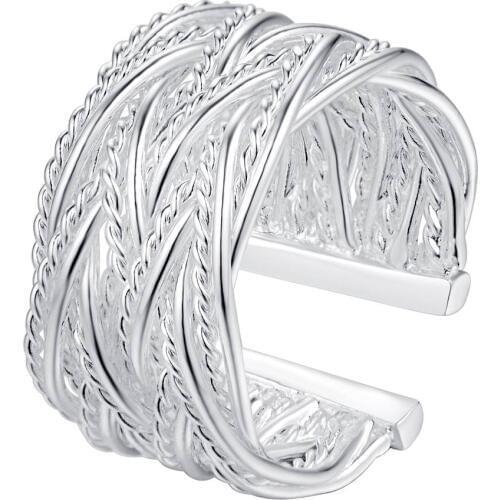 Charm silver ring for women lady wedding silver color high quality rings fashion cute women classic jewelry R023