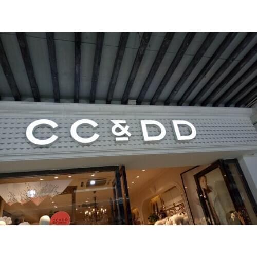 Building sign with led,stainless steel side