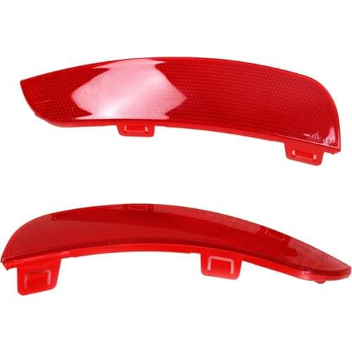 1Pair Left Right Red Rear Bumper Reflector Lens Car Stop Brake Light Lamp for Volvo S40 V50 2008-2015 30763345 30763346