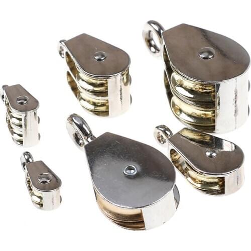 1PCS Zinc Alloy Single Double Wheel Swivel Rollers Block Loading 36/52/75mm