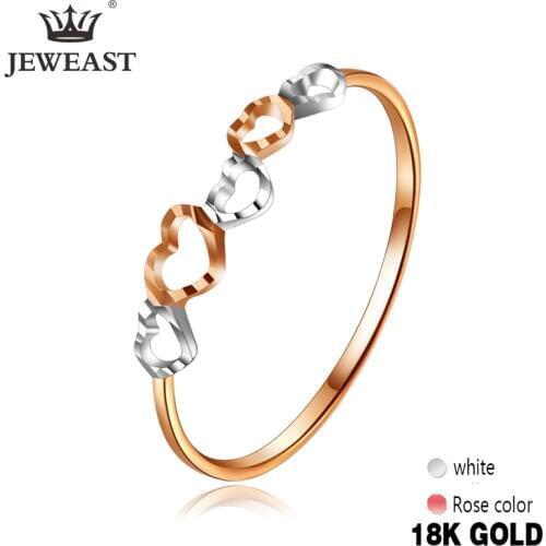 18K Gold Pure Gold Ring Real 18K Gold Solid Gold Rings Beautiful Upscale Trendy Classic Party Fine Jewelry Hot Sell New 2020