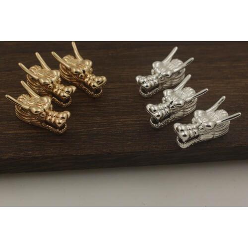 20pcs Brass Metal Loose Spacer Beads Dragon Head Beads High Quality Beads for Jewelry Making DIY Bracelet Neckace Fit Women Men