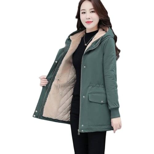 2021 Winter New Long Cotton Jacket Womens Hooded Parka Overcoat Loose Plus Size Thick Warm Outerwear Casual Trench Coat 80kg