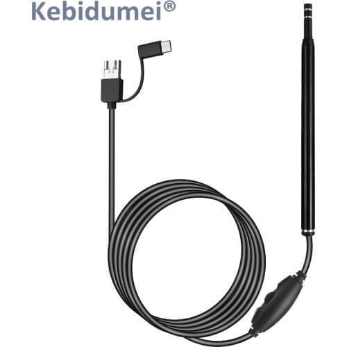 Ear Cleaning Endoscope 3 in1 USB HD Visual Ear Spoon 5.5mm Mini Camera Android PC Ear pick Otoscope Borescope Tool