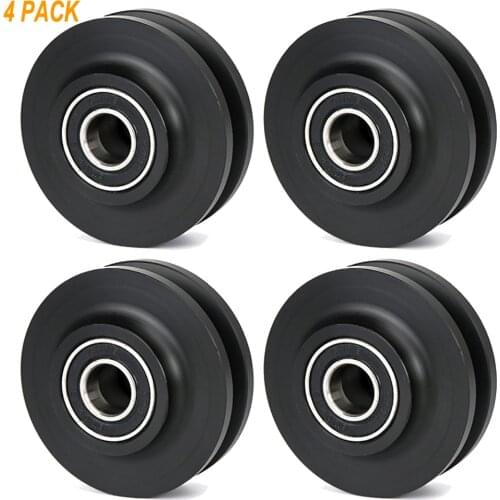 4PC Replacement Sliding Barn Door Wheel Closet Hardware Roller Window Pulley