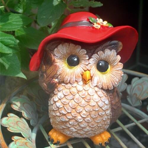 American country cartoon cute animal owl sculpture home decoration balcony outdoor courtyard garden landscaping statuette