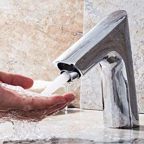 Platform Basin Electronic Automatic Sensor Touchless Bathroom Sink Faucet