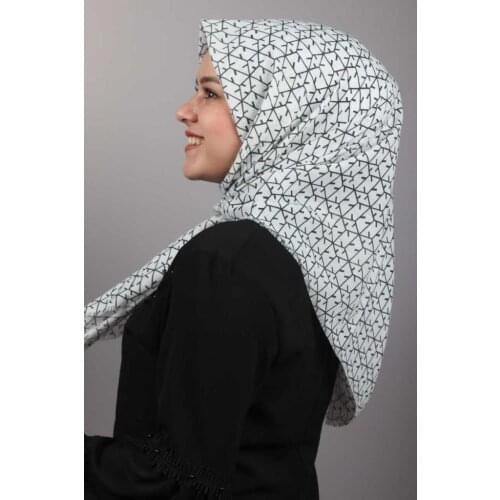 BAYSEM PATTERNED LINEN FLAMLI SCARF-DESEN-08-RENK-03