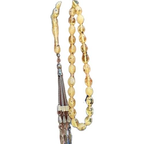 Beyzi Cut Leaf Tassels Beirut Drop Amber Prayer Beads
