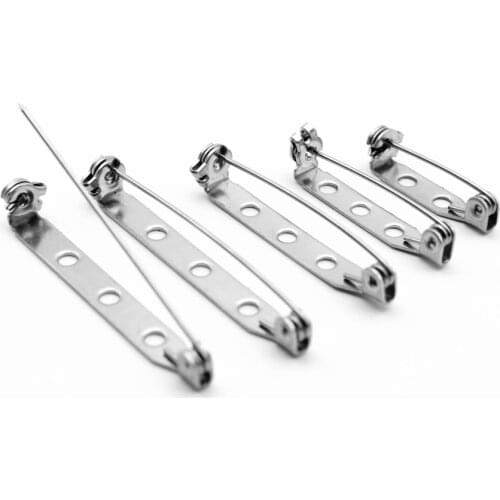 REGELIN stainless steel 20pcs/lot 20/25/32/38mm Tone Brooch Back Pins Findings DIY Hijab Pins And Brooches For Jewelry Making