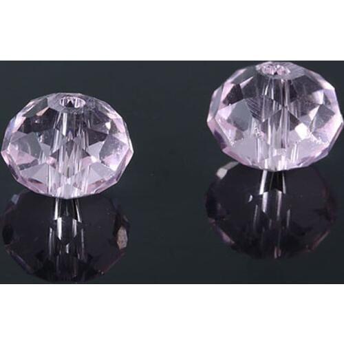 100PCS 8MM Austria Crystal Bead Rondelle Loose Faceted Glass Beads Spacers Beads for Bracelet Jewelry Making