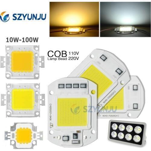 10W 20W 30W 50W 100W LED COB Lamp Chip High Power LED Diode Matrix Array 30V 220V LED Spotlight Bulb Floodlight Lampada