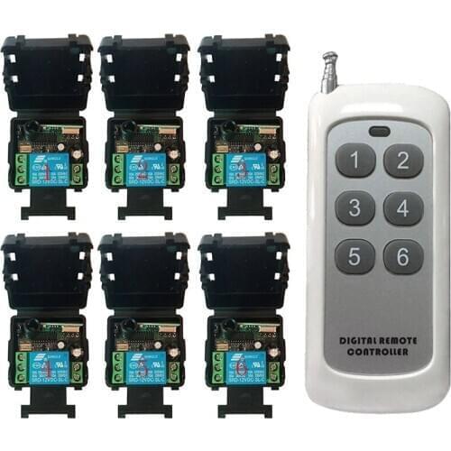 DC12V 24V 1 CH Channel 1CH RF Wireless Remote Control Switch System Transmitter+Receiver,315/433 MHZ /lamp/ window/Garage Doors