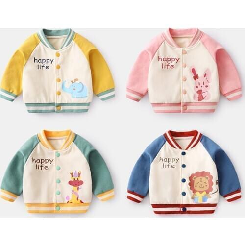 Kids Jacket Spring Autumn Denim Jacket Coat Baby Girls Cartoon Jackets Kids Coats Children Clothing Cute Hooded Outerwear 0-3 Y