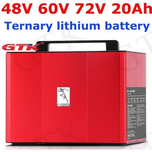 GTK 48v 60v 72v 20Ah Ternary lithium battery Electric car electric lithium car takeaway universal charging treasure+ 3A Charger