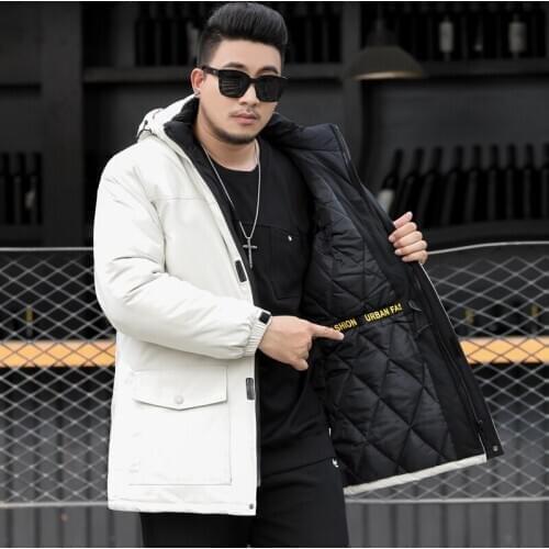 Plus size New Men Winter Jacket Coat Fashion Quality Cotton Padded Windproof Thick Warm Soft Brand Clothing Hooded Male Parkas