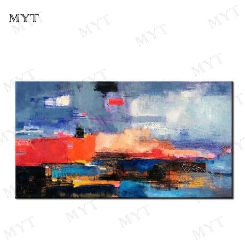 MYT Free Shipping Hot Sale Picture Hand-painted Oil Painting Colorful Oil Painting Modern Home Art Canvas Wall Living Room Decor