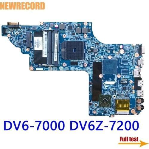 NEWRECORD 682180-001 682180-501 For HP Pavilion DV6-7000 DV6Z-7200 Laptop Motherboard Socket fs1 DDR3 Main Board fully tested