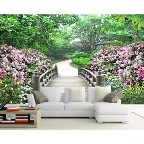 Beibehang Wallpaper custom 3D upscale large park landscape garden photo wallpaper living room bedroom background wall painting