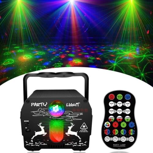 Stage Party Lights Christmas DJ Projection Decoration Atmosphere Lights KTV Bar Music Rhythm Pattern Lights Laser Lights