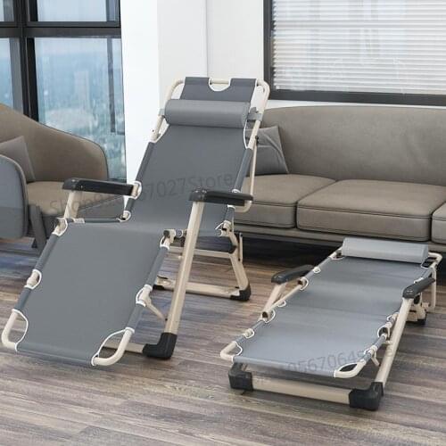 Folding Bed Single Office Lunch Break Artifact Reinforced Child Care Portable Home Simple Bed Dual Purpose Nap Chair