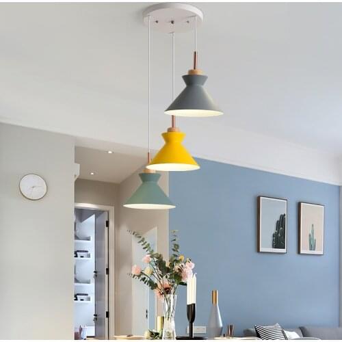 Modern Three-Head Led Pendant Lights for Living Room Bedroom Study Creative Dining Room Lamp Home Indoor Lighting Decoration