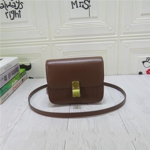 Tofu Women Retro Mini Bag Hasp Split Leather Flap Fashion Ladies Party Packing Sling Shoulder Bags Small Crossbody Messenger Bag