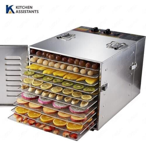 ST01 10 Layers Food Fryer Machine Food Dehydrator Snacks Dehydration Dryer Fruit Vegetable Herb Meat Drying Machine