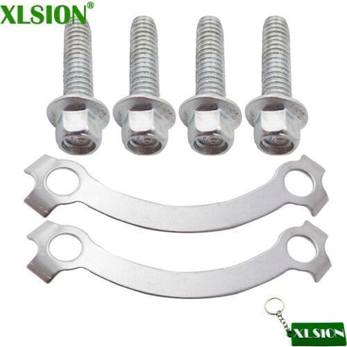 XLSION Silver Rear Sprocket Bolts With Retainer Locker For 50cc 110cc 125cc 140cc 150cc 160cc Pit Dirt Bikes Motorcycle