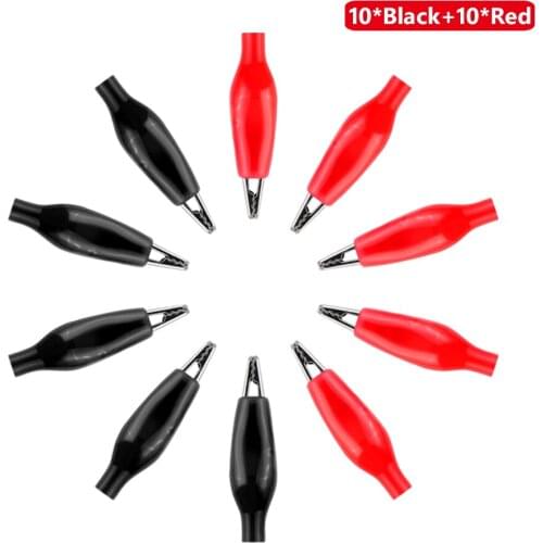 Alligator Clips 27mm 35mm 44mm Electrical Test Crocodile Clamps Jumper Helper Testing Probe Meter Protective Insulation Cover