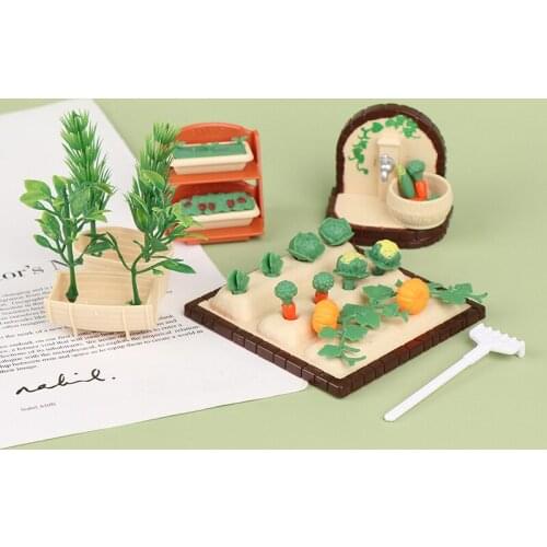 1Set 1/6 and 1/12 Doll House Mini Garden Childrens Birthday Family Forest Picnic Farmland Rural Scene Toy